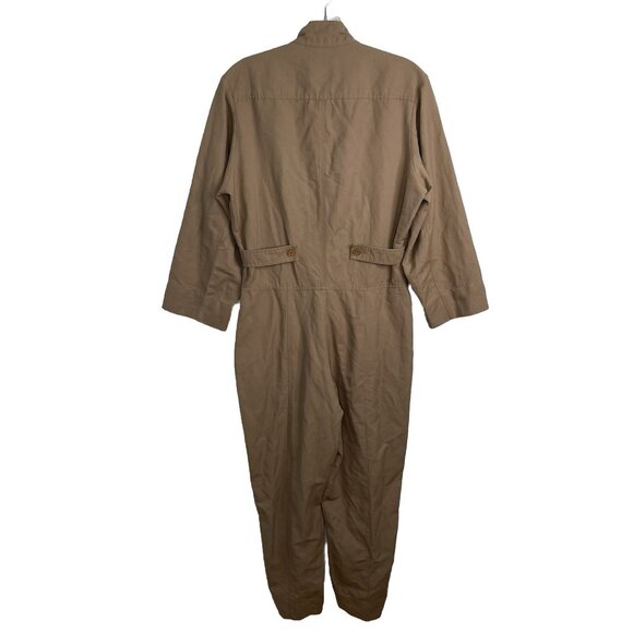 STELLA MCCARTNEY Alma All In One Jumpsuit Sz 38 (US S) Tan Long Sleeve Zip Up - Picture 9 of 13